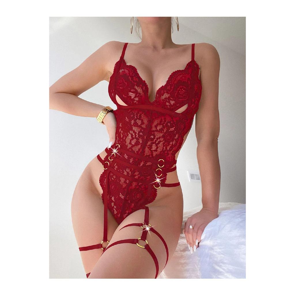 Women's Lace Detailed Fantasy Garter Bodysuit