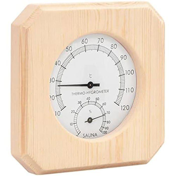 Hygrothermographe et Sablier - VIDAXL - 2 en 1 - Bois de pin massif - Résistant à la chaleur - Précision