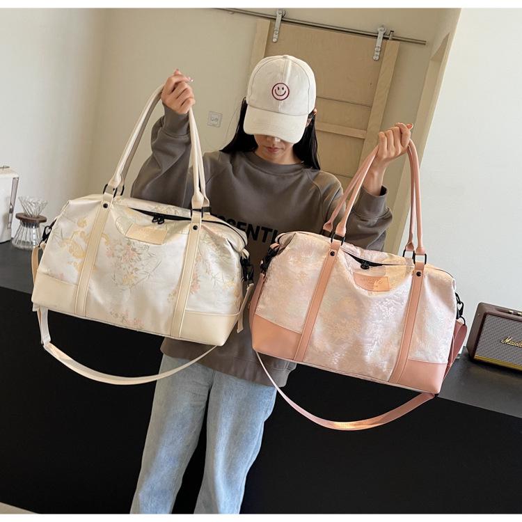 תיק נסיעות גדול בסגנון סיני: הפרדה רטוב/יבש, תיק צד קל משקל ותיק כושר