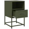 Nightstand Olive Green 36 X 39 X 60.5 Cm Steel
