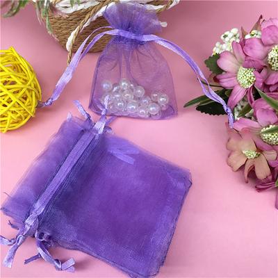 Solid Color Organza Drawstring Gift Bag 100PC 7x9cm