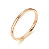 Anello Mignolo Sottile in Acciaio al Titanio Oro Rosa Stile Coreano per Donna