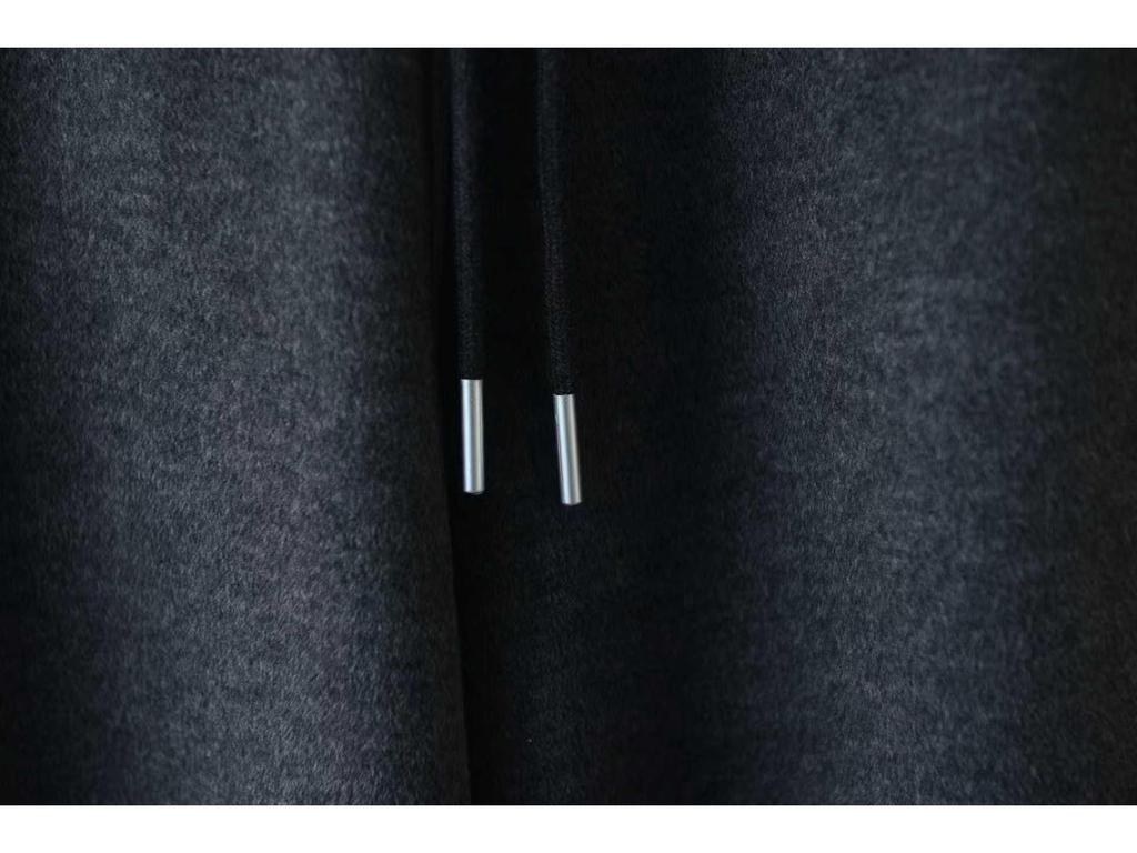 2025 Women's Double-Sided Wool Pants: Thick, Loose, Elastic Waist, Drawstring, Straight-Leg, Floor-Length.