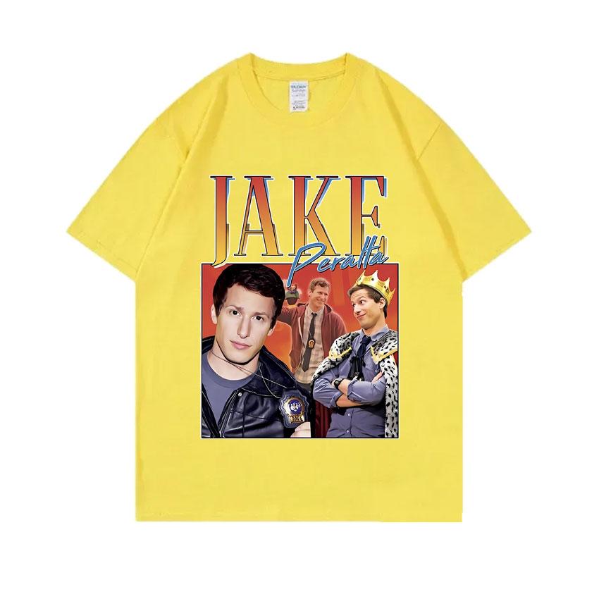 Jake Peralta Graphic Tshirt Unisex Women Fashion Vintage Streetwear Summer Women Comfortable Pure Cotton Oversized Short Sleeve
