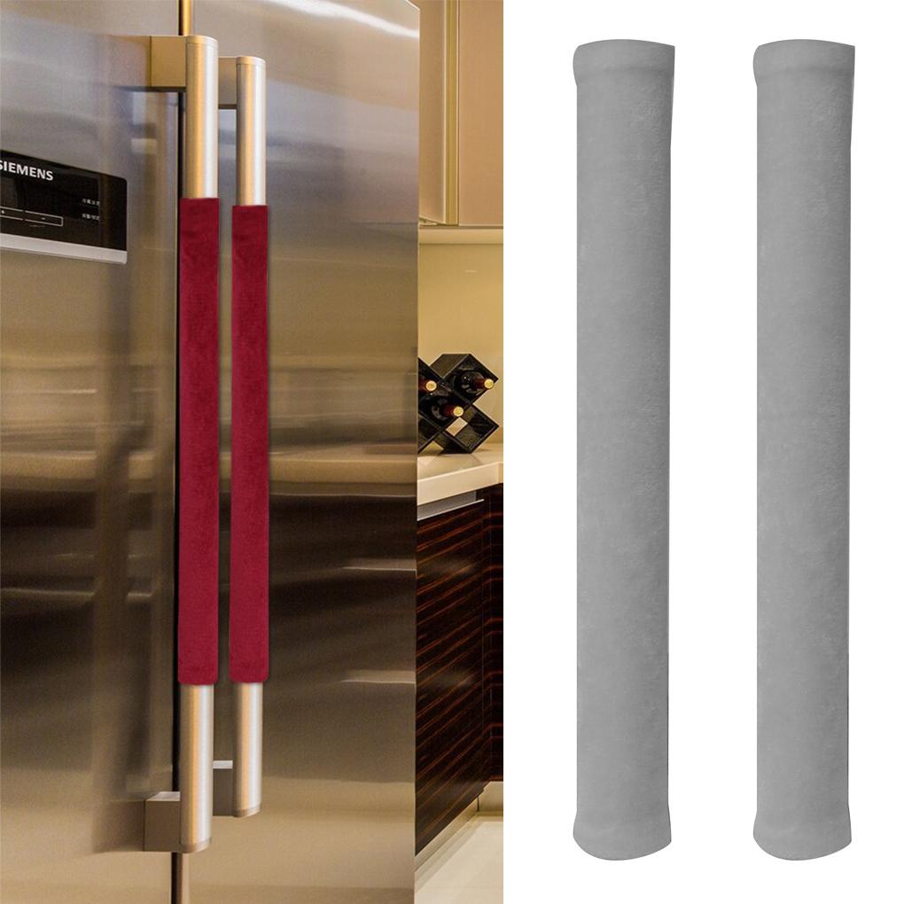 Pack of 2 Refrigerator Door Handle Cover Decoration Microwave Cabinet Fridge Fingerprint Protector Gloves for Household