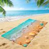 Realistic Beach Scene Beach Towel – Oversized Quick Dry Sand Free with Starfish & Seashell Print