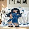 1PC Aitana Custom Name Patterned Flannel Blanket Suitable For All Seasons for Home Decor Warmth and Comfort Gifts Holiday Present