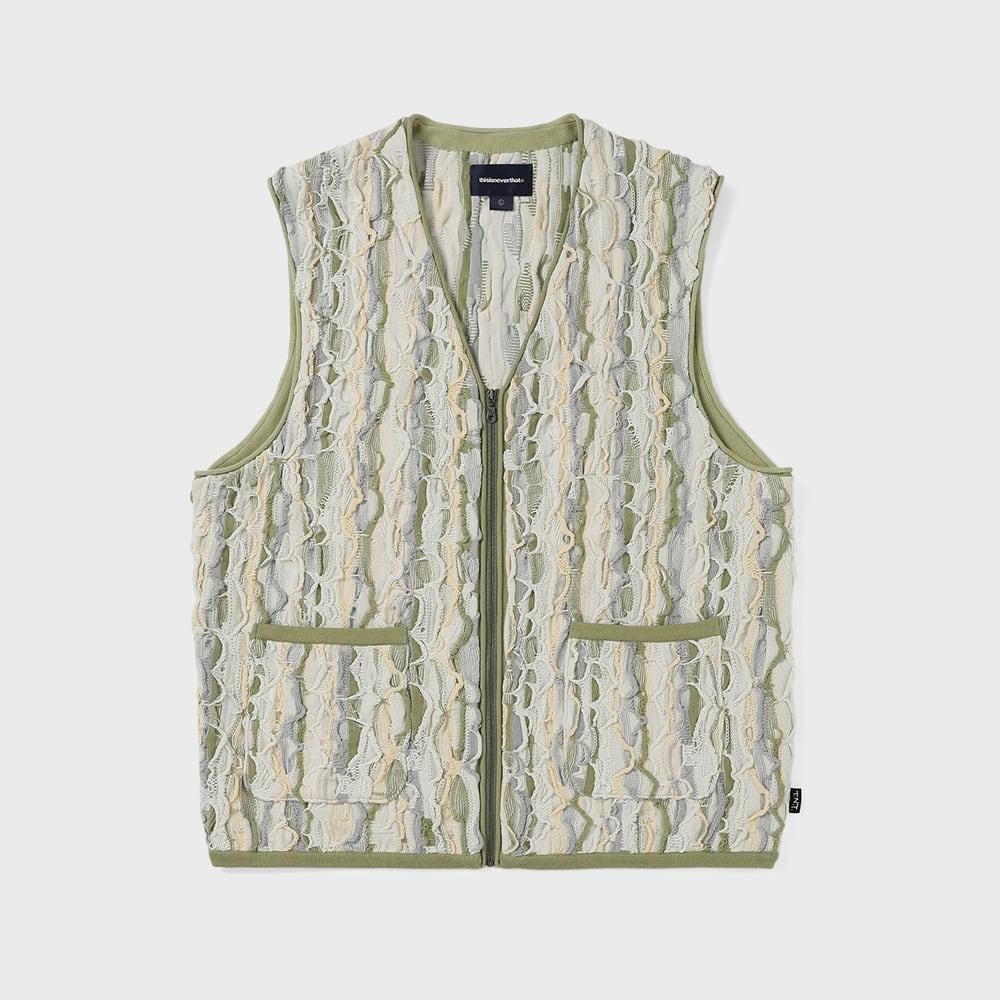 Этот Бежевый 3D Вязаный Жилет S