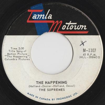 7-Zoll Schallplatte SUPREMES - Happening / All I Know About You M1107 TAMLA MOTOWN 1967 Kanada Soul/Funk Gebraucht