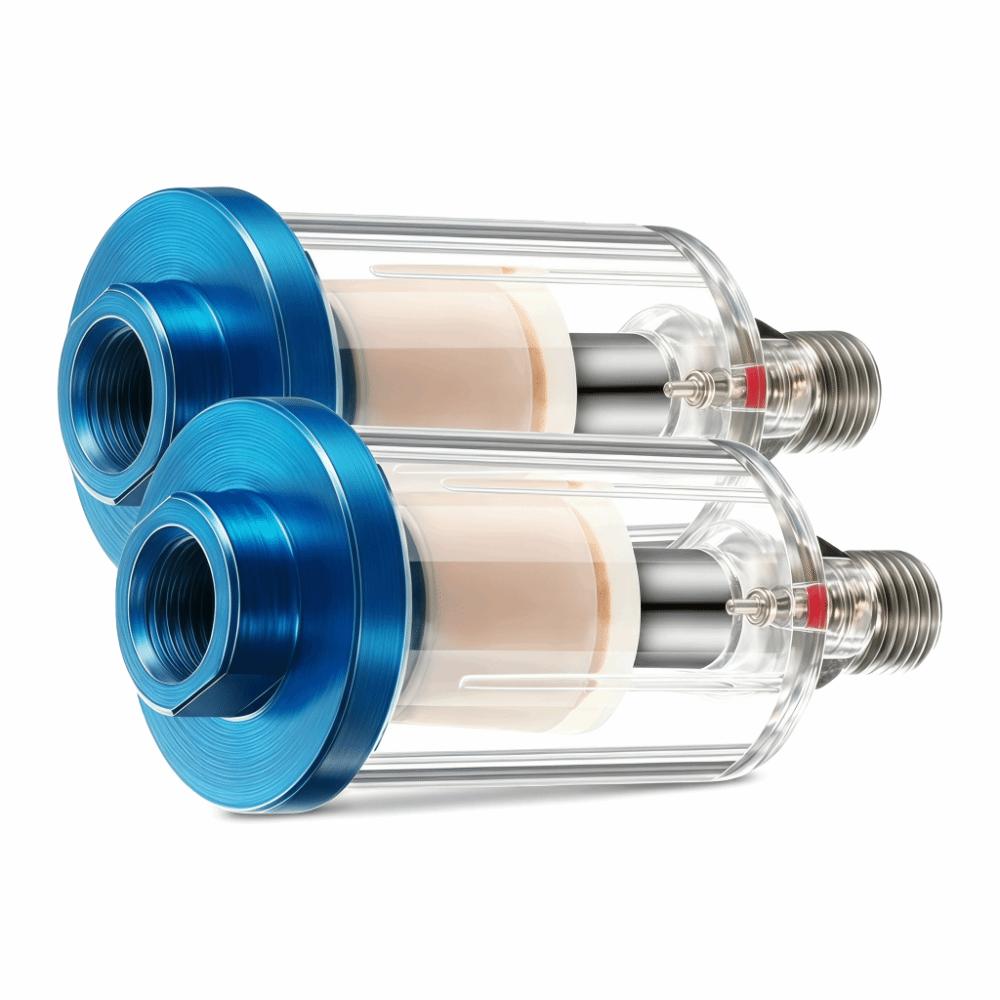 2pcs 1/4 Inch BSPP Oil Water Separator Male and Female Thread Plastic Compressed Air Filter 1/4 Inch NPT