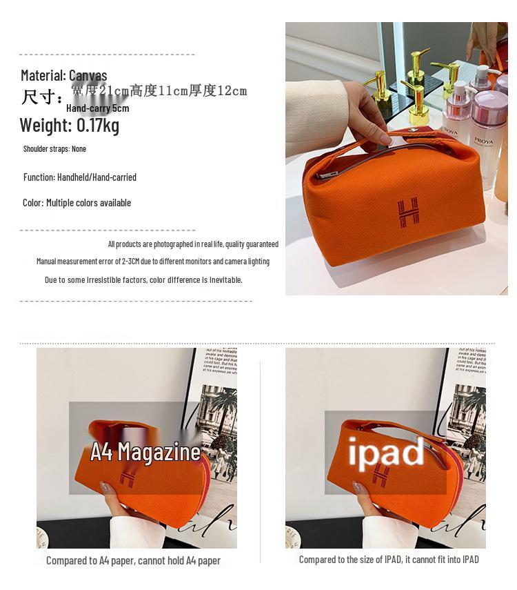 2022 Korean-Inspired Large Canvas Makeup and Toiletry Travel Bag