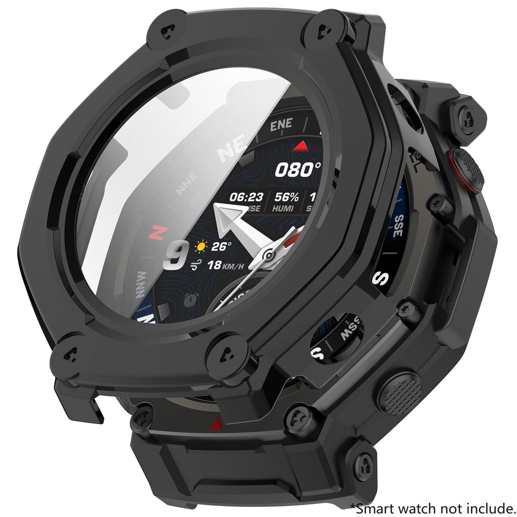 Tempered Glass Case For Amazfit T REX 3Pro 44mm Screen Protector Hard PC Bumper Protective Cover for T-REX3Rro 48mm Accessories