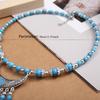 1PC Ethnic Style Color Splitting Text Beads Oil Dripping Alloy Necklace Bai Chain Bell Pendant Collar Headdress