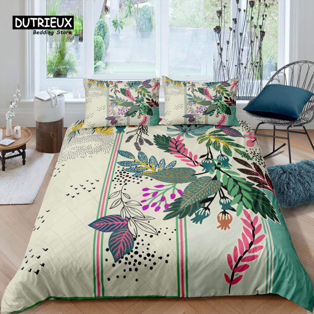 Home Living Luxury 3D Bohemia Flower Bedding Set Peony Duvet Cover Pillowcase Queen And King Eu/Us/Au Size Polyester Bedding