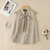 ZANZEA Women Casual Round Neck Loose Sleeveless Polka Dot Print Tank Tops