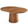 Tribesigns Oval Dining Table for 6 People, 55.11 Inch Farmhouse Wooden Dining Table, Rustic Kitchen Table with Wooden Table