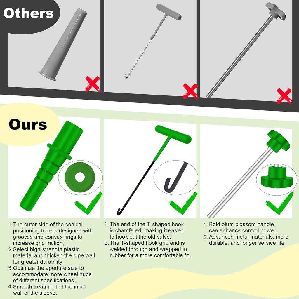 38PCS Tire Valve Stem Core Quickly Replacement Tool Kit,Quick Change Tire Valve Tool Kit For Replacing Leaky Valves In Cars,Trucks,ATVs,Etc.With