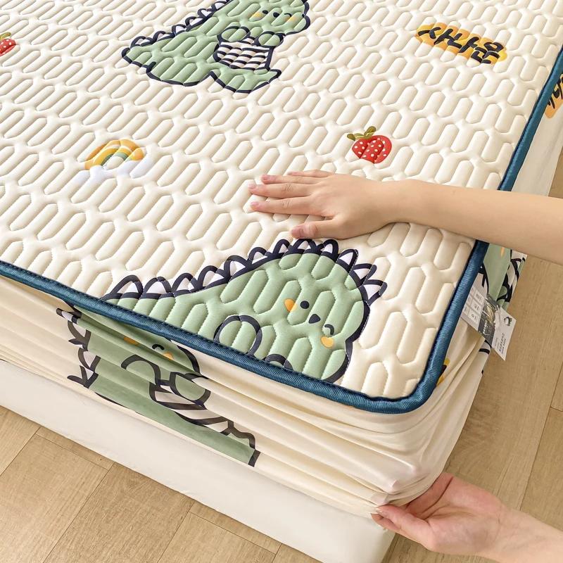 Natural Latex Thicked Summer Cooling Mat designed for Bed Gentle Cool Feeling Fitted Sheet and Pillowcase Matress Cover Grade A Summer Pads