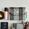 Canvas Retro Plaid Coin Purse Zipper Purse Cloth Envelope Wallets Mini Cash Wallet  Women