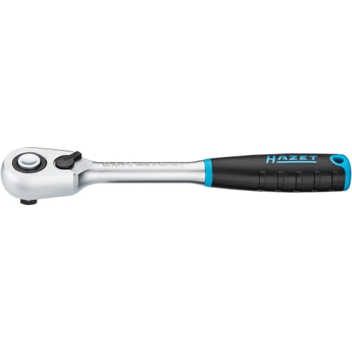 HAZET 8816HPS HiPer Ratchet, 9.5mm (3/8") Drive, 90 Gears, 4 Minimum Operating Angle, Fine Gear, Reversible Ratchet, Heavy-Duty, Chrome-Plated Finish