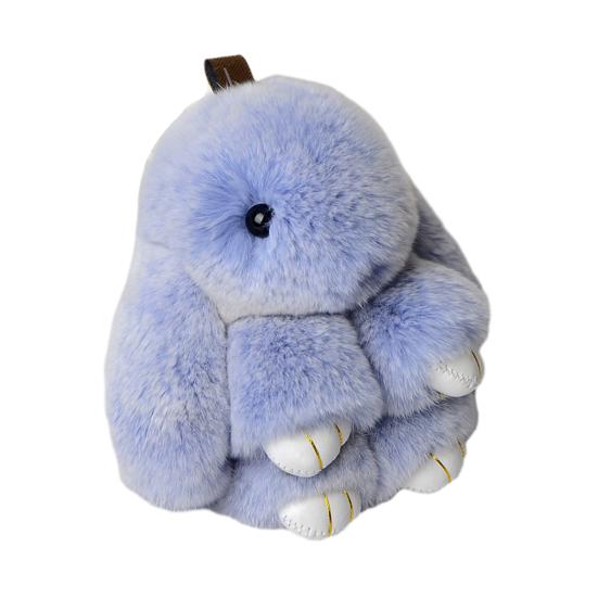 Frosted Bunny Plush Keychain 15cm Soft Faux Rabbit Fur Pendant for Bags Keys Cute Standing Stuffed Animal Adorable Birthday Gift for Girls Rabbit