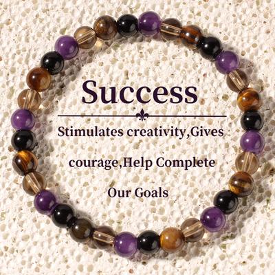 High Quality Bracelet Tiger Eye Stone Tea Crystal Amethyst Obsidian Bracelet Blessing Bracelet Gift For Family
