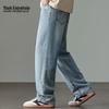 Mark Fairwhale Men's Breathable Tencel Blend Loose Straight-Leg Jeans