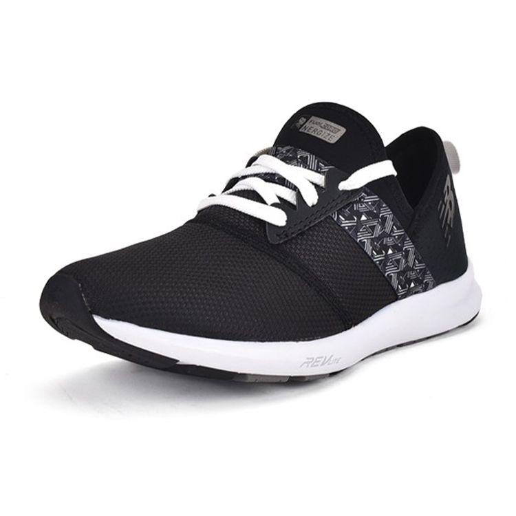 New Balance Nergize Fabric Synthetic Leather Low Top Casual Shoes Women Sneaker Black White WXNRGBG