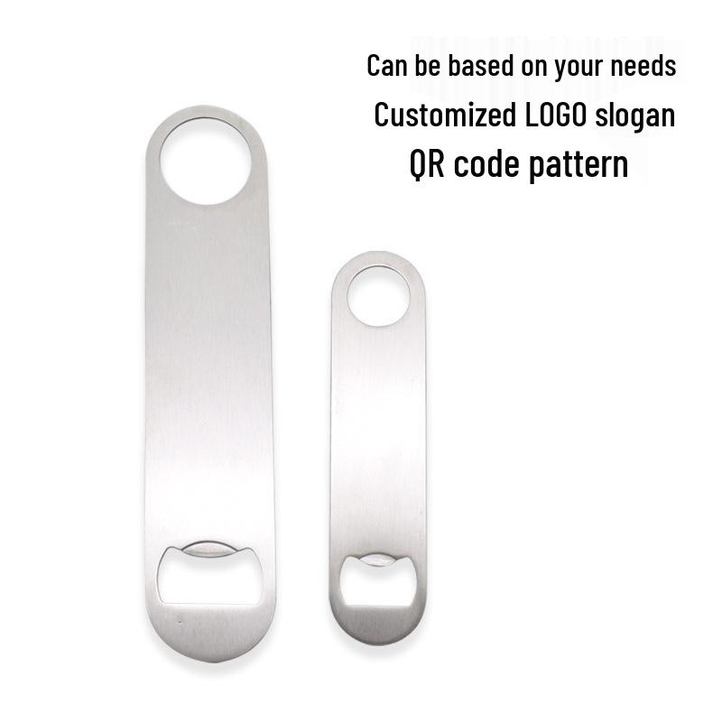 Stainless Steel Minimalist Bottle Opener Keyring - Straight Handle