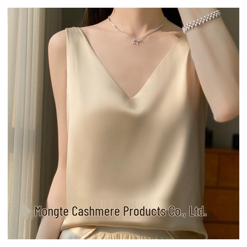 

Women s Satin V-Neck Sleeveless Camisole - Versatile Summer Top XXL 135-150 lbs