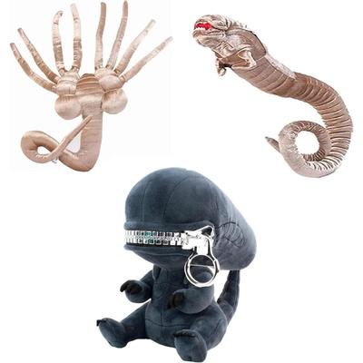 New Alien Xenomorph Plush Toy Cartoon Soft 50cm Facehugger Stuffed Doll Toy 115cm Chestburster Plushie Halloween Gift Decor Gift