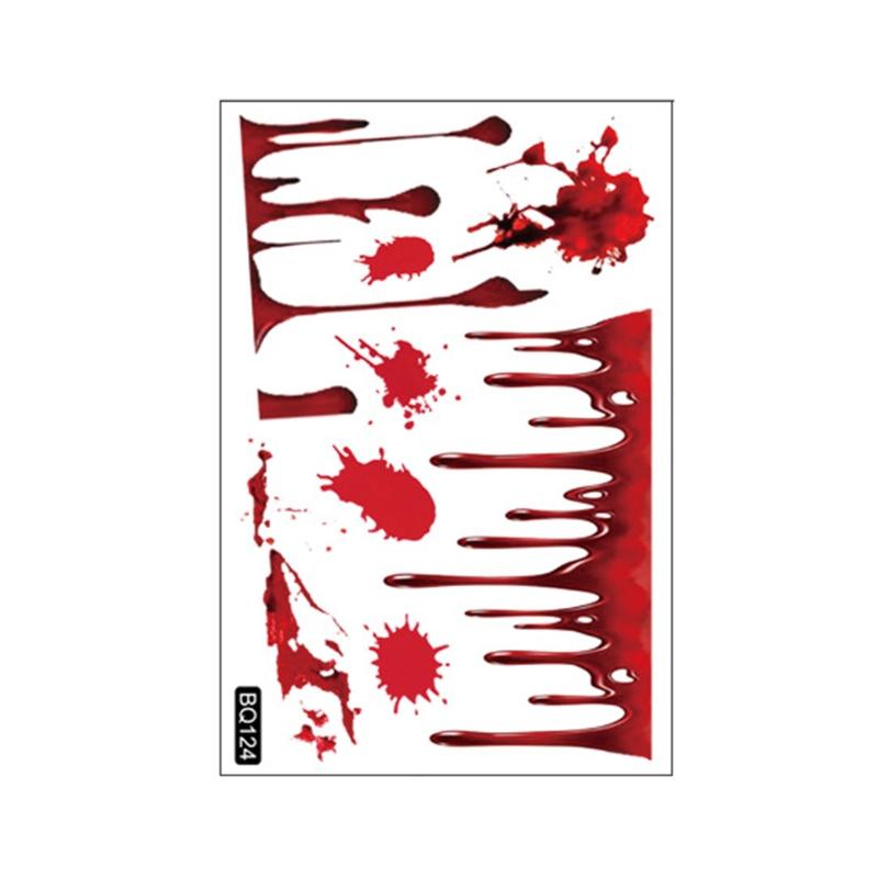 

Decorative Clings for Glass Window Bloody for Palm Scary Decoration for Holiday