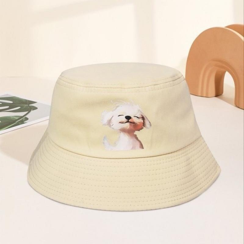 Cute Cartoon Printed Bucket Hat for Outdoor Hiking Fashionable Sunshade Spring Summer New Arrival