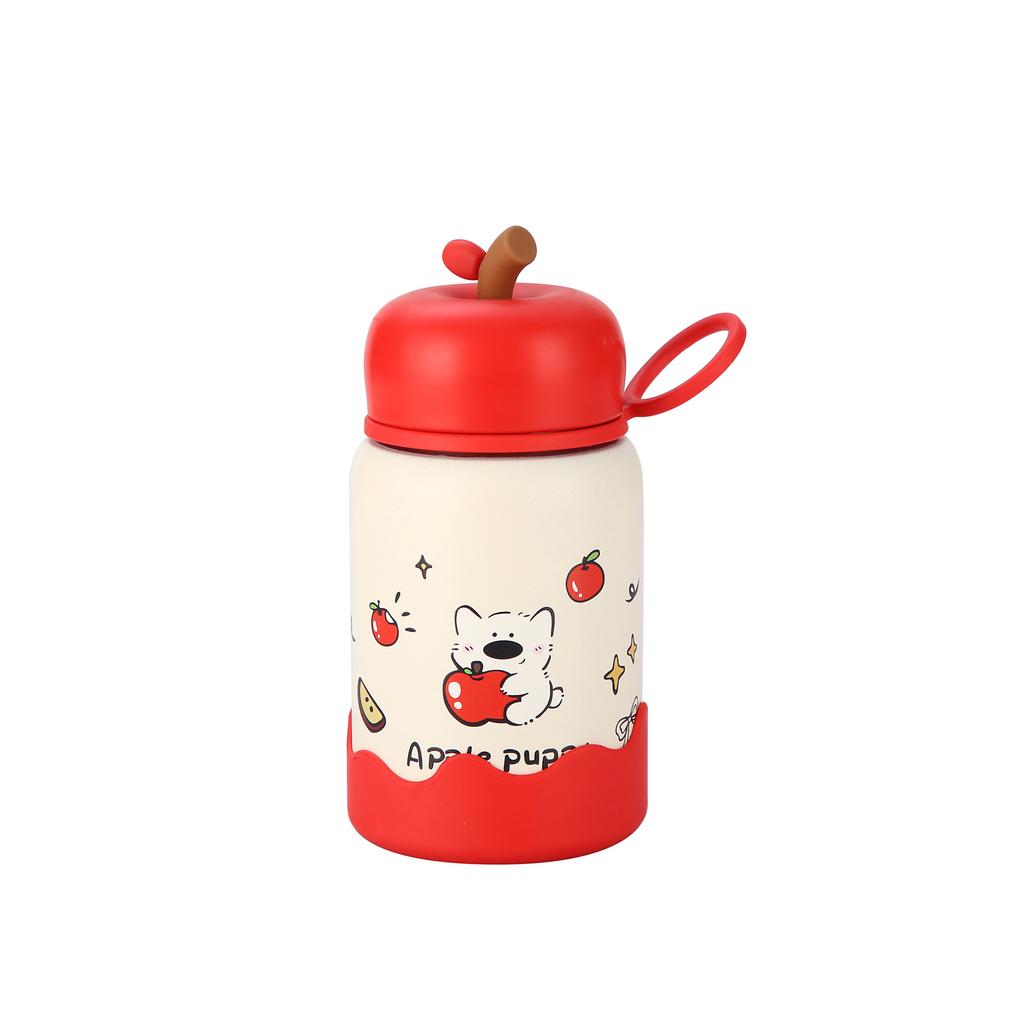 Water Bottle, Apple Pocket Cup, Cute Stainless Steel Portable Insulated Cup, Compact Portable Water Cup, Apple Insulated Cup