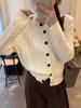 Korean Hooded Cable Knit Cardigan for Women - 2025 Autumn Collection, Button Sweater Coat, Versatile and Stylish.