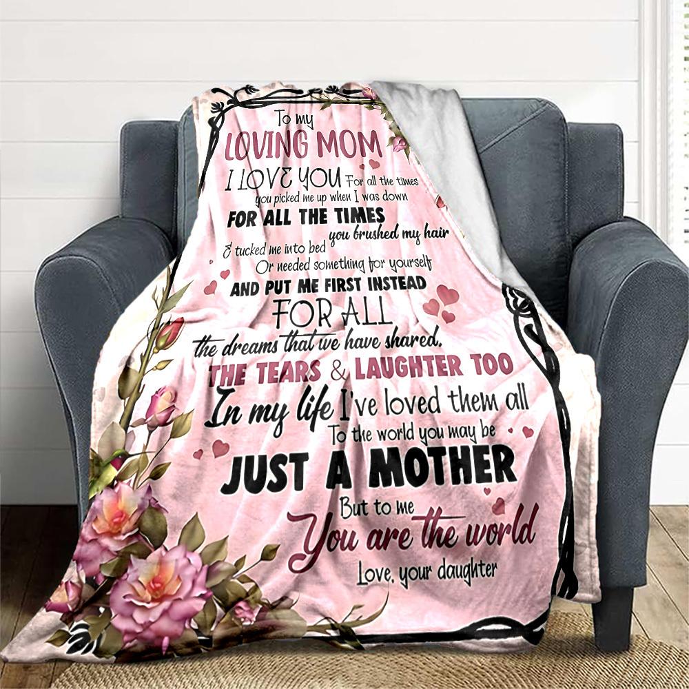 1pc Mother's Day Gift Blanket - Perfect Gift for Birthdays, Christmas & Halloween- Soft, Warm & Versatile yy250909158