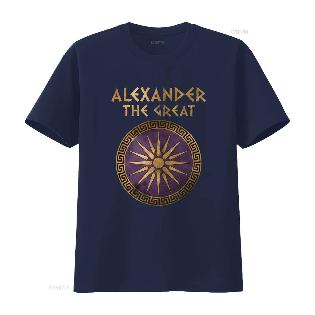 Alexander the Great Ancient Makedon Phalangite Shield T Shirt vintage Washed homme designer clothes streetwear Slightly fashion