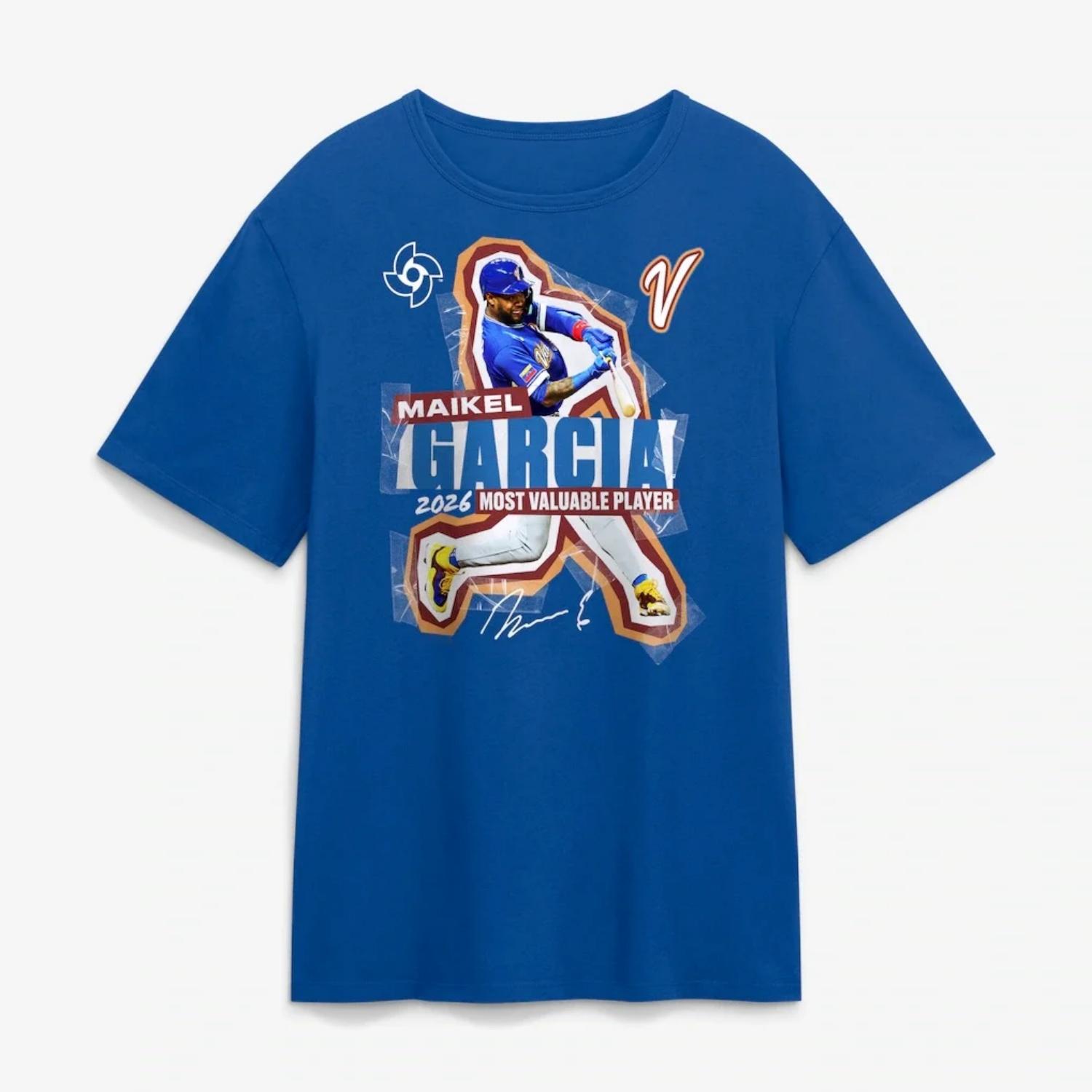 

Venezuela Baseball 2026 World Baseball Classic MVP T-shirt Men and Women Summer Cotton Clothing Casual Fashion Short Sleeved Tee S