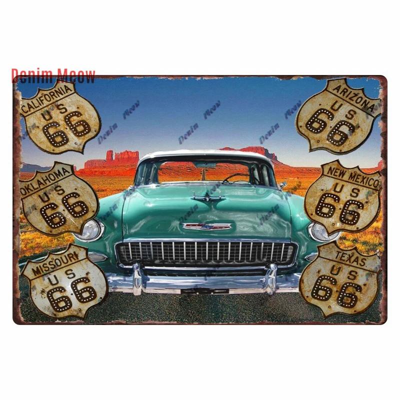 Vintage Metal Sign Plate, Garage Wall Decor, Man Cave, Gas Station Printing, Home Decor, Bar, Pub, Club, Retro, Route 66, WY1
