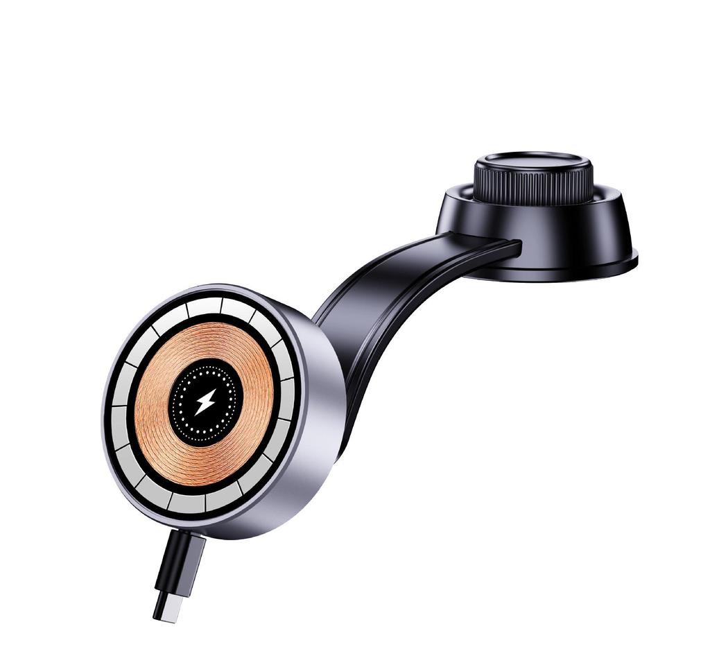 Einziehbarer magnetischer kabelloser Autoladegerät und Handyhalter für MagSafe und Apple Schnellladung