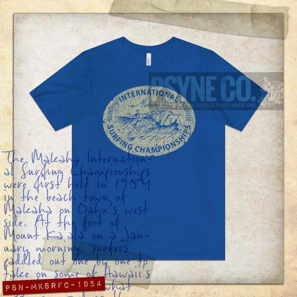 Makaha International Surfing Championships 1954 Vintage Men s T shirt M