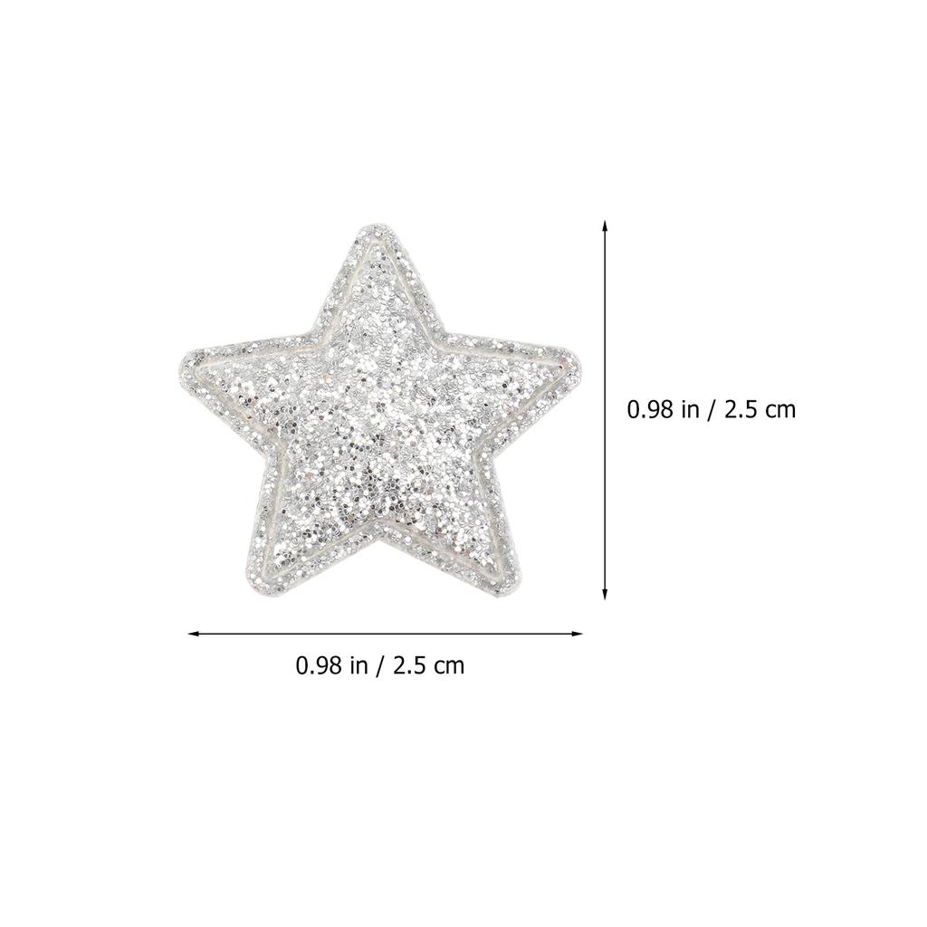 100pcs Christmas Decoration Patch Star Cloth Applique For Diy Clothing Bags Hats Repair Garment Accessories Craft Sewing Tools