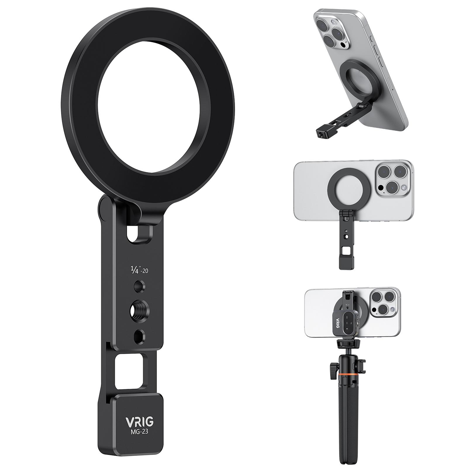 

Magnetic Phone Mount Phone Tripod Mount Foldable Desktop Magnetic Phone Holder Replacement for iPhone 16 15 14 13 12 чёрный