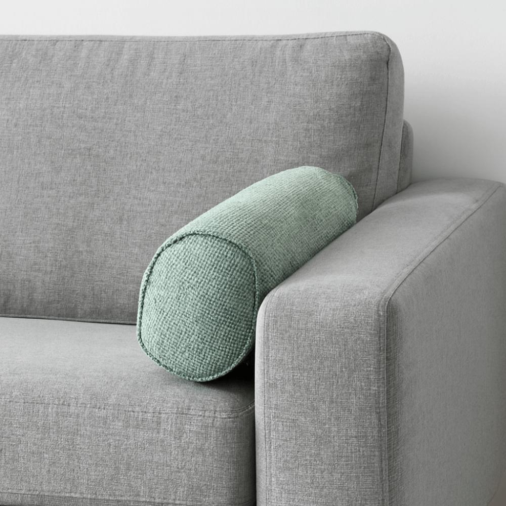 Solid Color Chenille Cylinder Pillow Japanese Style Back Lumber Support Pillow Sofa Cushion  Leg