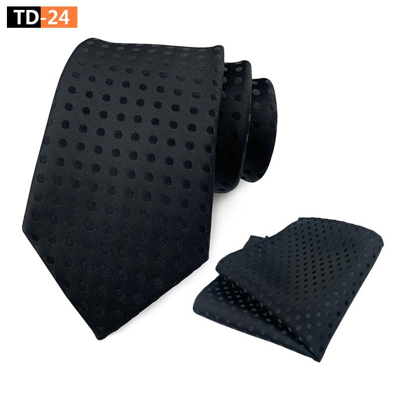 Suit Polka Dot Polka Dot Elegant Atmospheric Suit Tie Pocket Towel Suit
