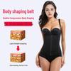 Three-Row Hook Zipper Bodysuit with Tummy Control Belt, Waist Cincher, and Bust Support for Women's Slimming and Sweat-Inducing Shaping.