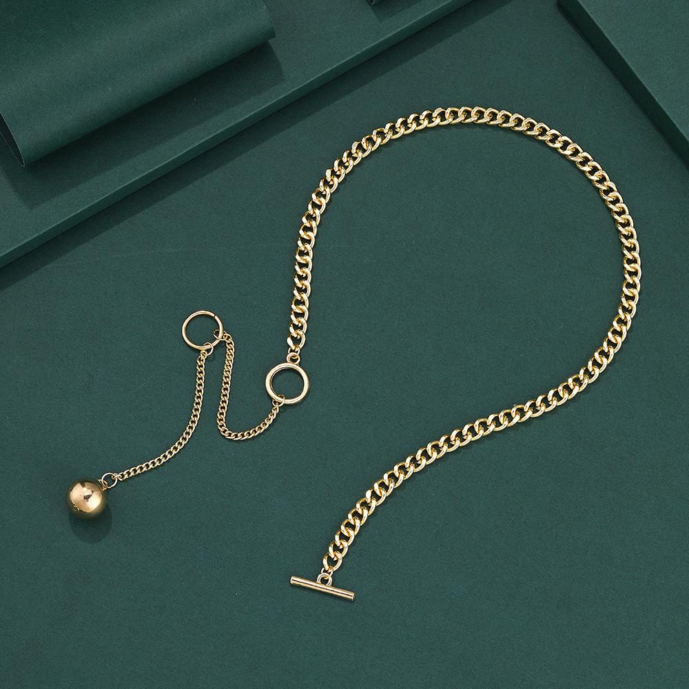 Chain Geometric Statement Necklace For Women In Trendy Gold And Finishes Silver