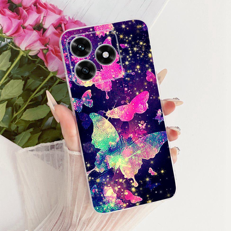 Etui na Honor X5C Plus Pokrowiec Przezroczysty Luksusowy Uroczy Kot Moda Motyl Fajny Malowany Obudowa Na Honor X5cPlus