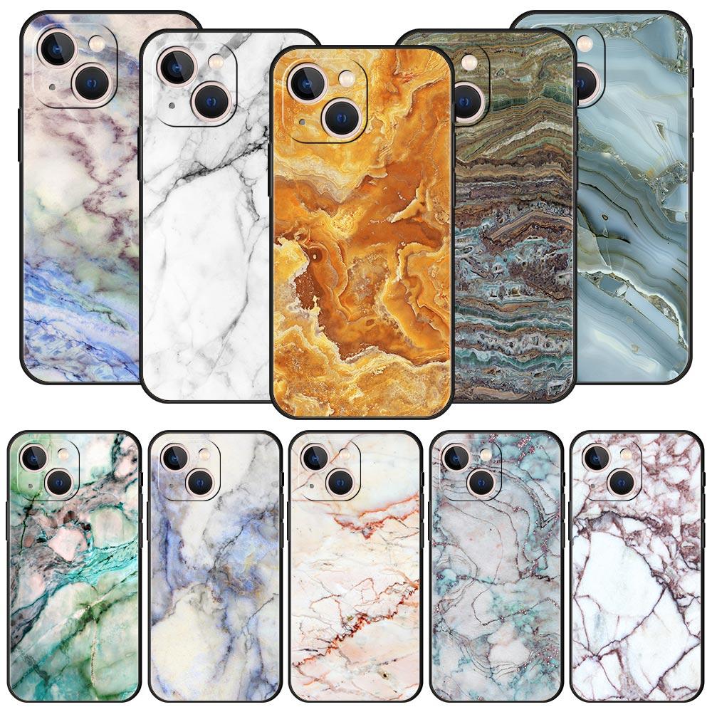 Marble Fashion Phone Case For iPhone 17 Air 16 Plus 13 15 14 12 11 Pro MAX 7 8 SE Soft TPU Shockproof Cover Funda