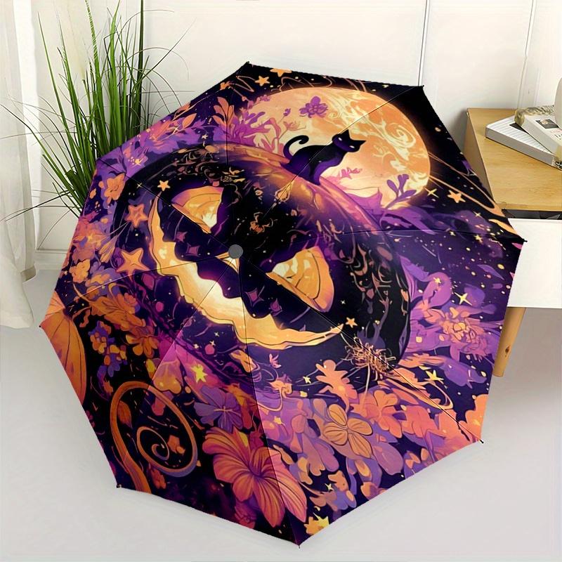

1pc Automatic Folding Umbrella - Portable 3-Fold Design with 8 Ribs, Outdoor, for Festivals, Travelers & Daily Use - Perfect Gift for Fans.F022